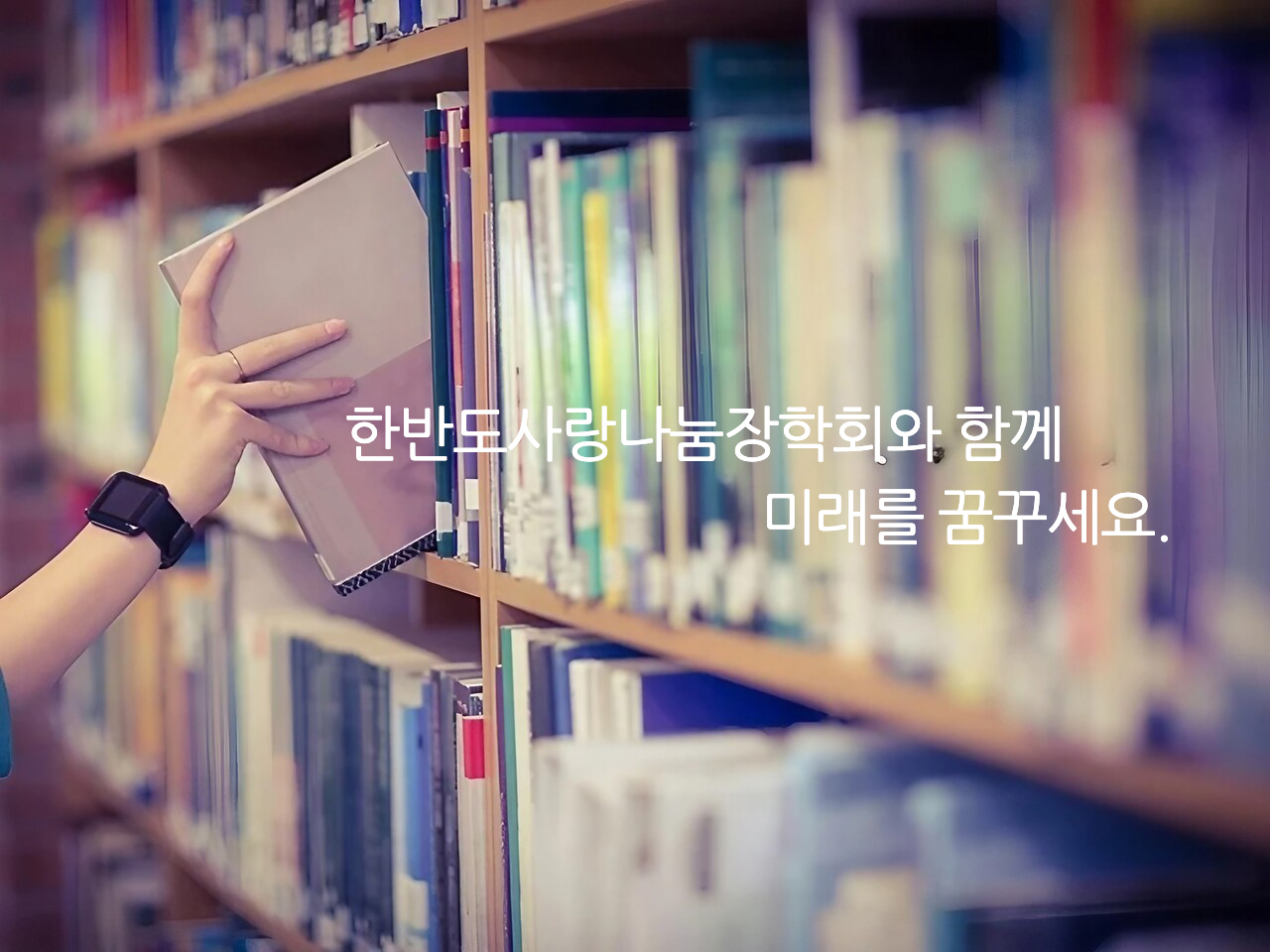 미래를 꿈꾸세요! 재단법인 한반도사랑나눔장학회가 돕겠습니다.